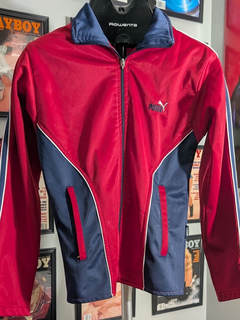 Puma Red and Navy Woman's Track Jacket
